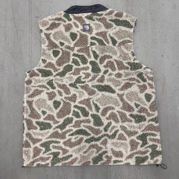 Burlebo Sherpa Vest Mens 2XL Alpine Camo Find Your Wild Full Zip Lined Hunting - Picture 2 of 5